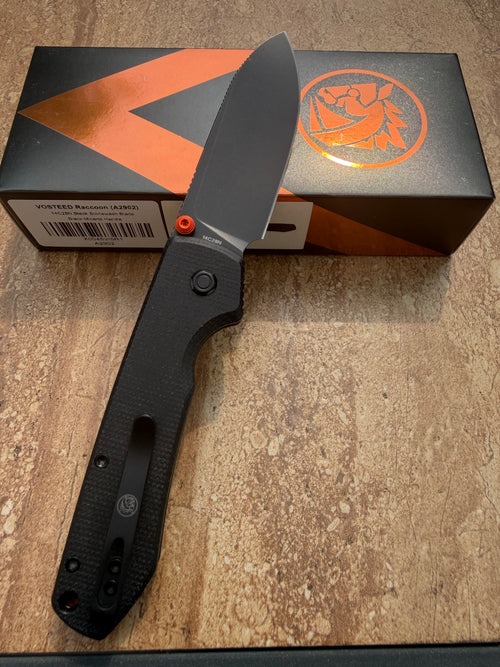 Raccoon 2.0 Top Liner Lock 3.25" 14C28N Blade & Black Micarta Handle A2902